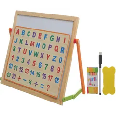 6-in-1 Wooden Magnetic Board with ABC Alphabet Puzzle - Rokomari
