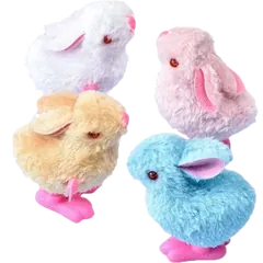 Clockwork Plush Rabbit Simulation Animal Plush Jumping Stail Children's Toys 1 Pcs - Rokomari product
