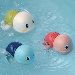 Clockwork Swimming Turtle Simulation Animal Plush Jumping Style Children's Toys 1Pc - Rokomari product