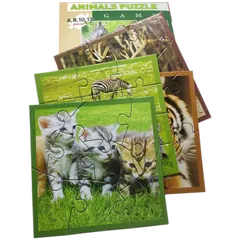 Animals Puzzle Game (4pcs Set) - Rokomari product