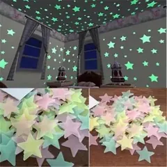 Glow In The Dark Luminous Star Stickers Halloween Decorations for Home Toy - (Any Design) - Rokomari product