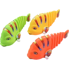 Clockwork Plastic Fish Simulation Animal Plush Jumping Stail Children's Toys -1 Pc - Rokomari product