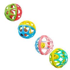 Baby Plastic Soothing Rattle Toy for Newborn Baby 0-3-6 Month Early Education Puzzle Hand Ball - Rokomari product