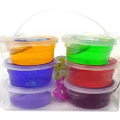 Crystal Clay Slime Toys for Children Educational Creative Handmade Toys - 6 Pcs - Rokomari product