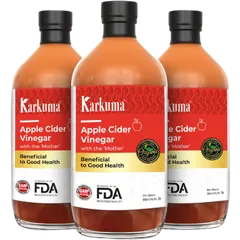 Karkuma Apple Cider Vinegar Bundle Package 3x400 ml (আপেল সিডার ভিনেগার): null | Rokomari.com - Rokomari product