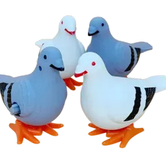 Clockwork Pigeon Simulation Animal Plush Jumping Style Children's Toys 1Pc - Rokomari product