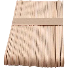 Crafts Natural Color Wooden Ice Cream Sticks Big Size 50 Pcs - Rokomari product