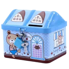 House Coin Box – Cute Piggy Bank for Kids and Adults Money Saving Box for Home and Gifts (Multicolor) - Rokomari product