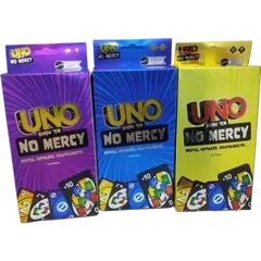 Uno No Mercy Mattel Games UNO Show ‘em No Mercy Card Game for Kids Adults and Family Parties and Travel With Extra Cards - Rokomari product