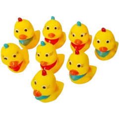 8pcs-Floating Duck Bath Toys with Squeezing sound - Rokomari